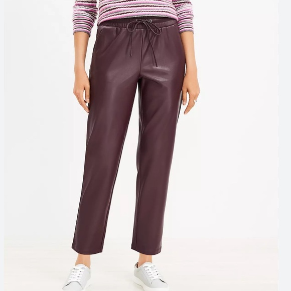 LOFT  FAUX LEATHER PANTS (730) - Picture 1 of 14